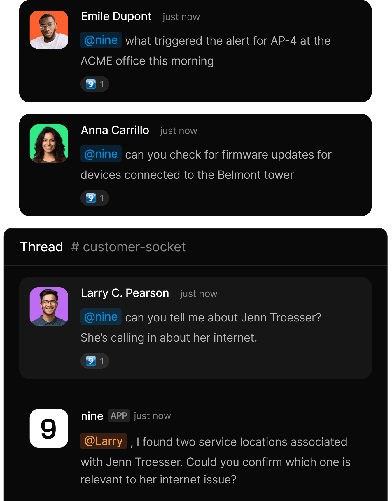 Alert Chat Visual